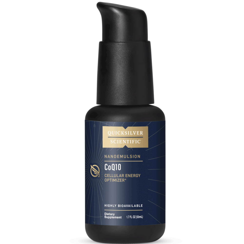 Quicksilver Scientific Nanoemulsified CoQ10 50 milliliter - Liquid coenzyme Q10 nanoemulsion, 30 mg per 2-pump serving, 50 mL pump bottle
