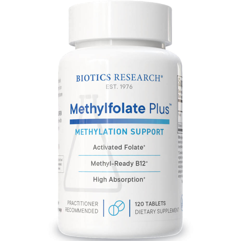 Biotics Research Methyfolate Plus 120 tablet - Essential Folate and B12 for Optimal Energy and Cellular Health