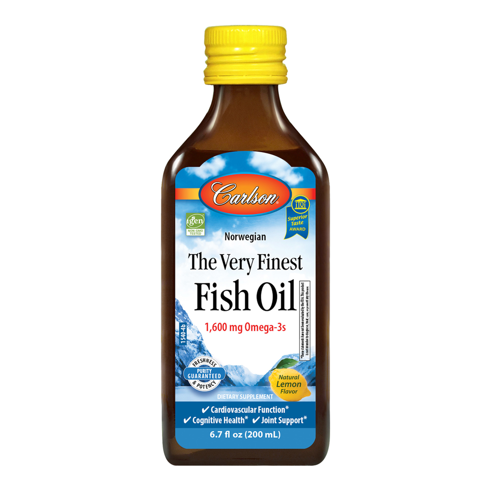 Carlson The Very Finest Fish Oil Liquid 200 milliliter - Premium Omega-3s for Heart, Brain, and Joint Health