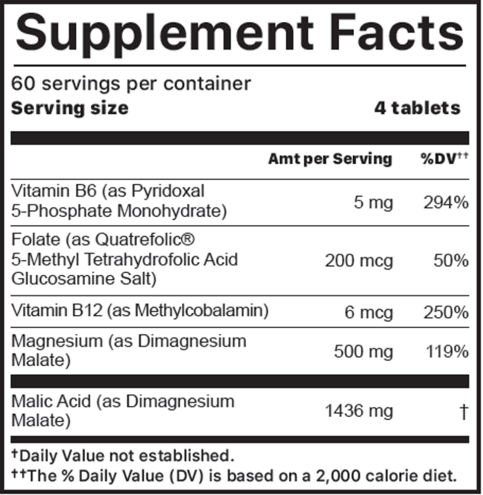 Jigsaw Health MagSRT 240 tablet supplement facts label