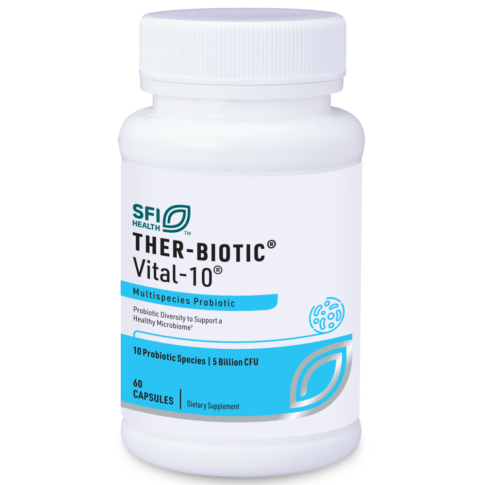 Klaire Labs/SFI Health Ther-Biotic Vital-10 60 capsule - Supports Digestive Health and Immune Function with Probiotic Power