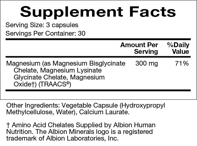 Natura Health Products Dual-Mag Complex 90 capsule supplement facts label