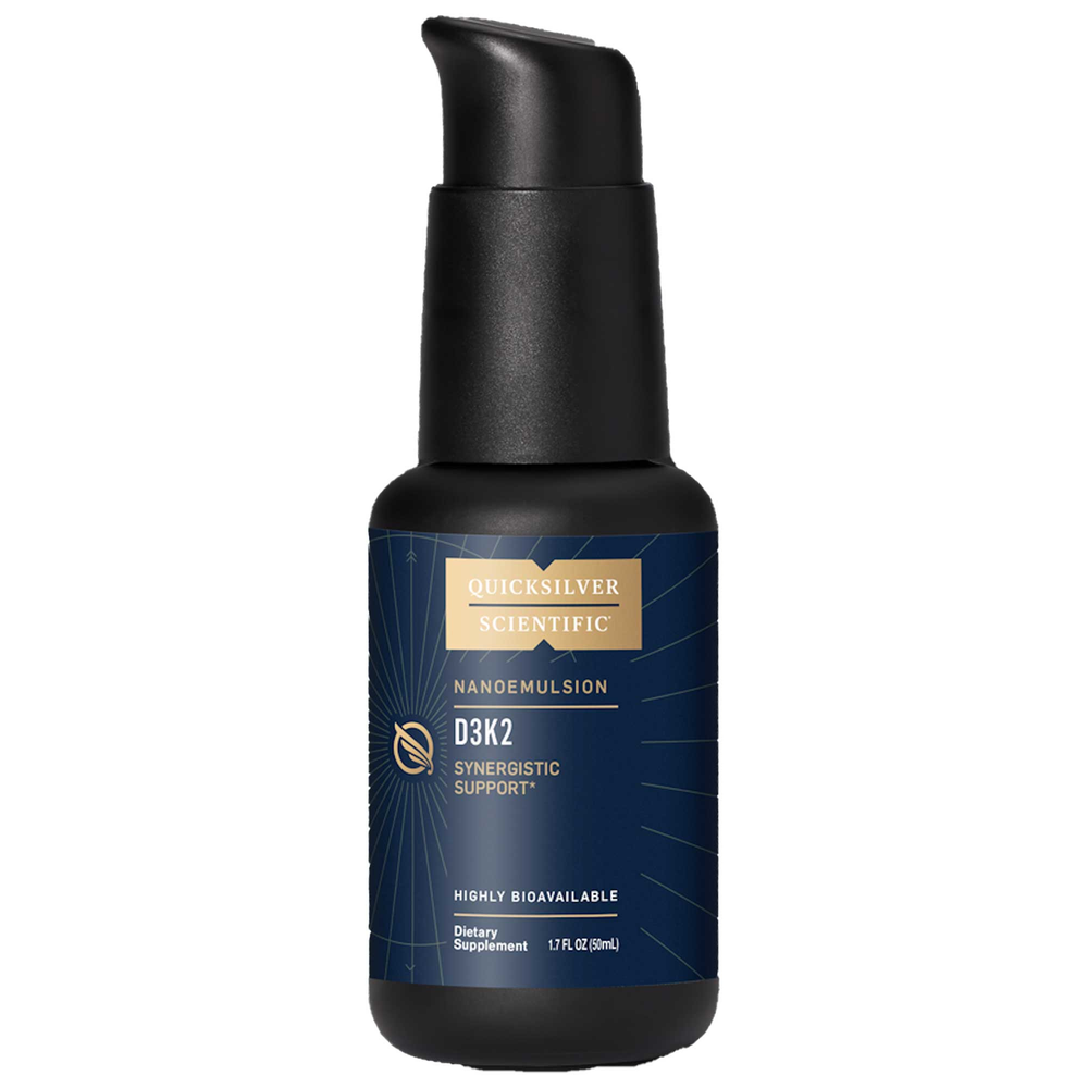 Quicksilver Scientific Nanoemulsified D3K2 50 milliliter - Essential Vitamins for Bone Health and Cardiovascular Support