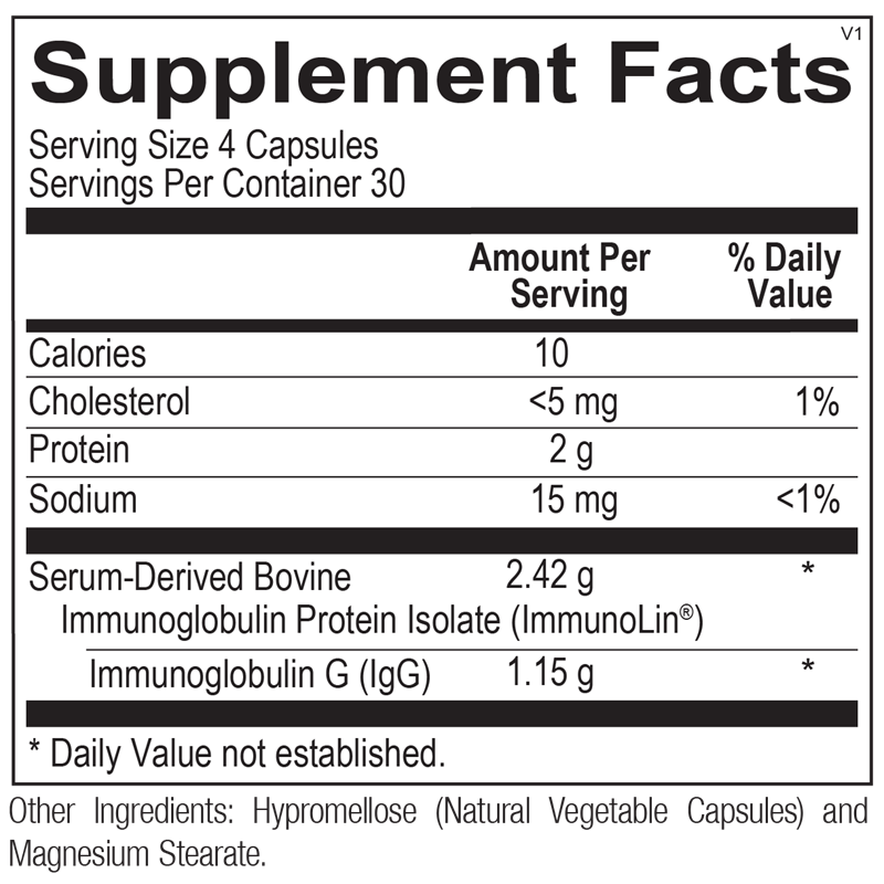 Ortho Molecular Products SBI Protect® Capsules 120 capsule supplement facts label