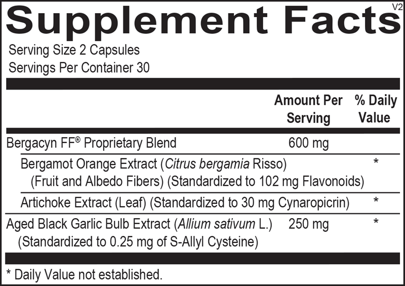 Ortho Molecular Products HepatoCORE 60 capsule supplement facts label
