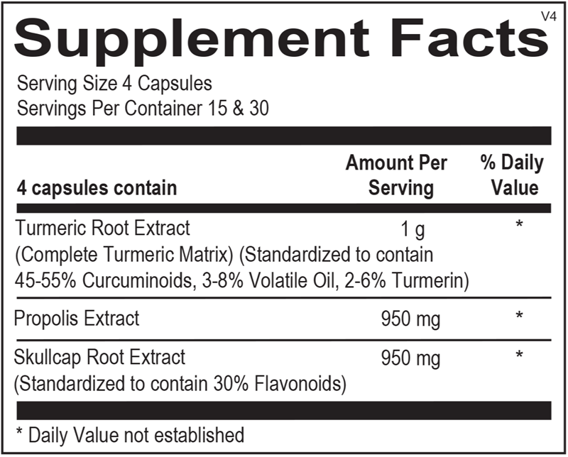 Ortho Molecular Products Inflamma-bLOX 60 capsule supplement facts label