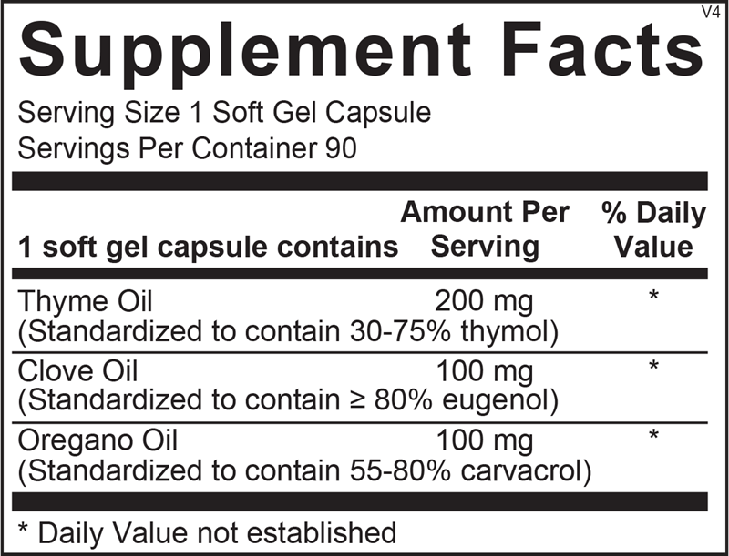 Ortho Molecular Products Intestin-ol 90 capsule supplement facts label