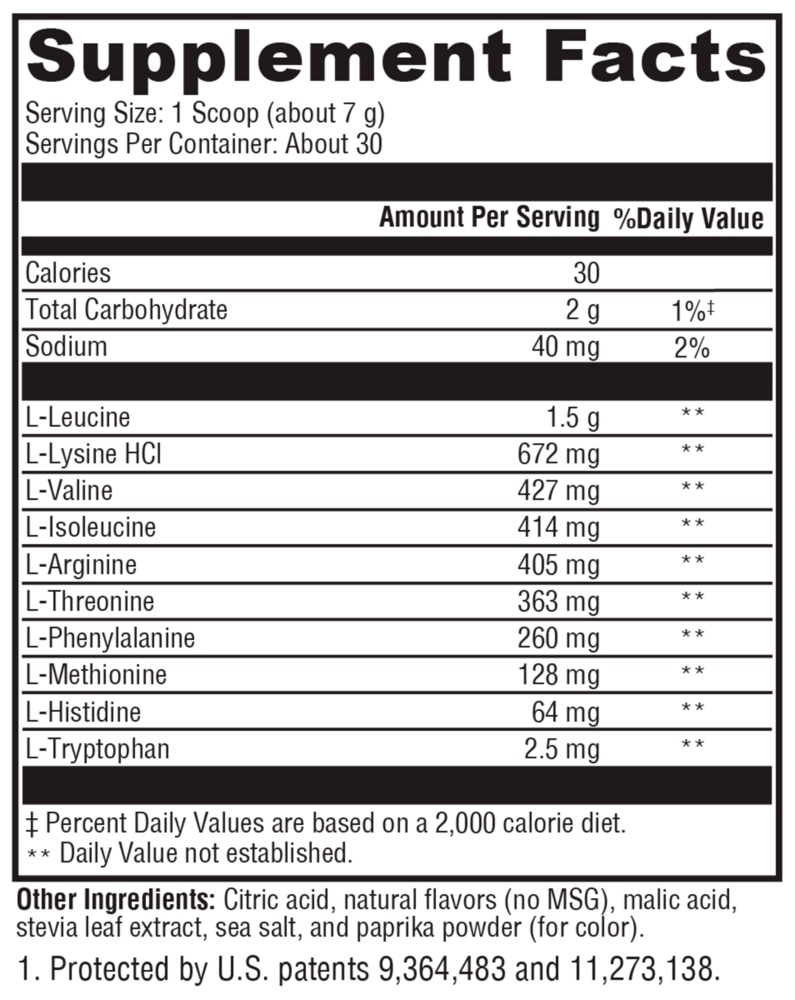 XYMOGEN INC. XymoBolX Natural Fruit Punch Flavor 210 gram supplement facts label