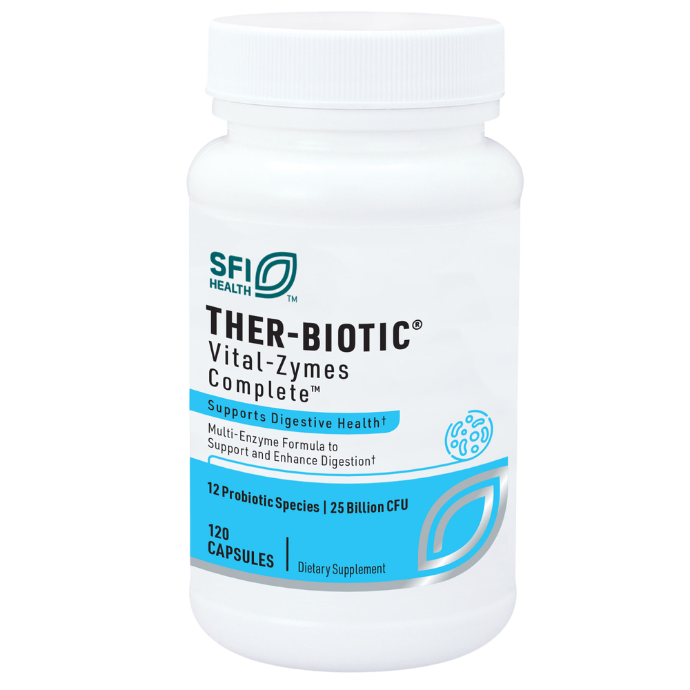 Klaire Labs/SFI Health Ther-Biotic® Vital-Zymes (Complete) 120 capsule - Comprehensive Digestive Support with Targeted Enzyme Blend